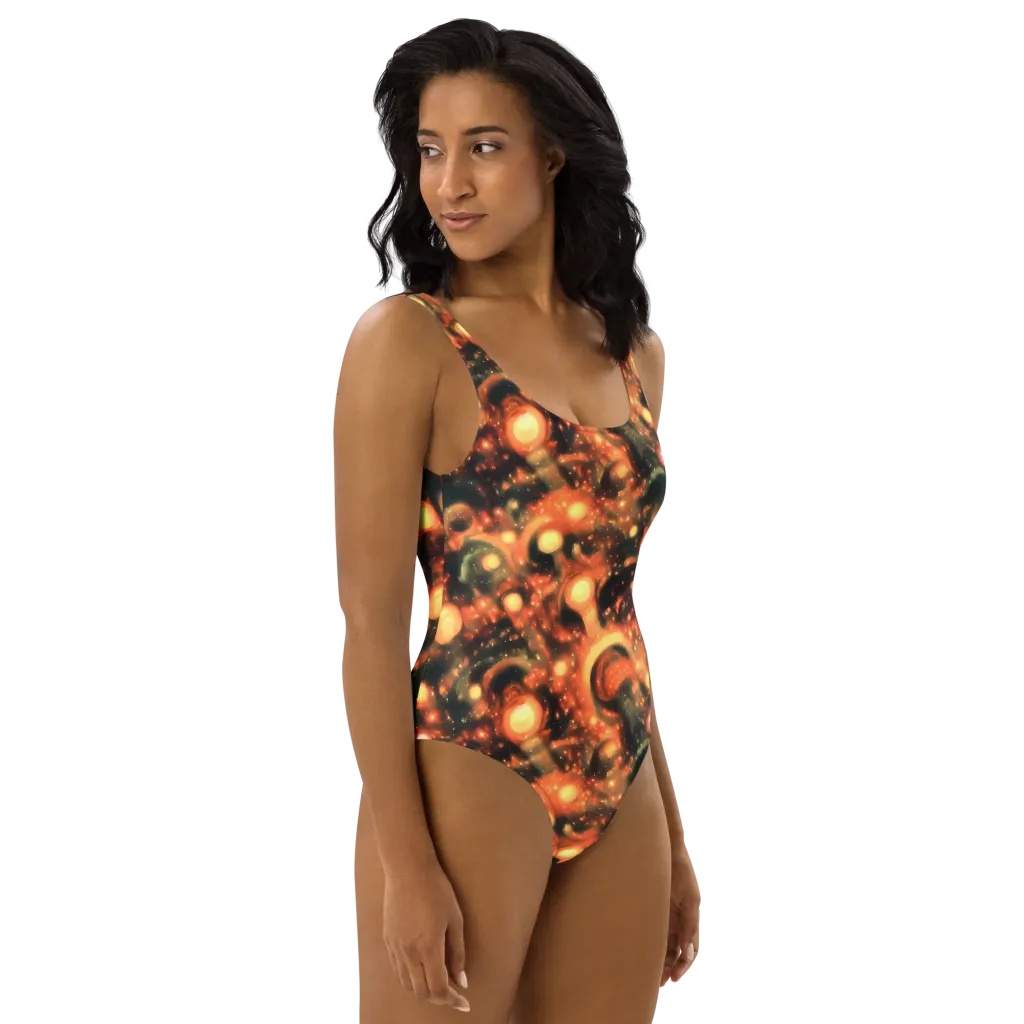 Volcanic Halo on One-Piece Swimsuit — Right