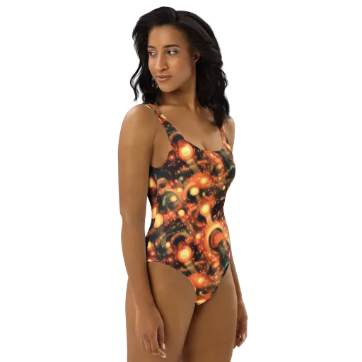 Volcanic Halo on a One-Piece Swimsuit