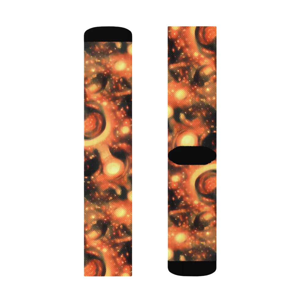 Volcanic Halo on Socks — Right Sock