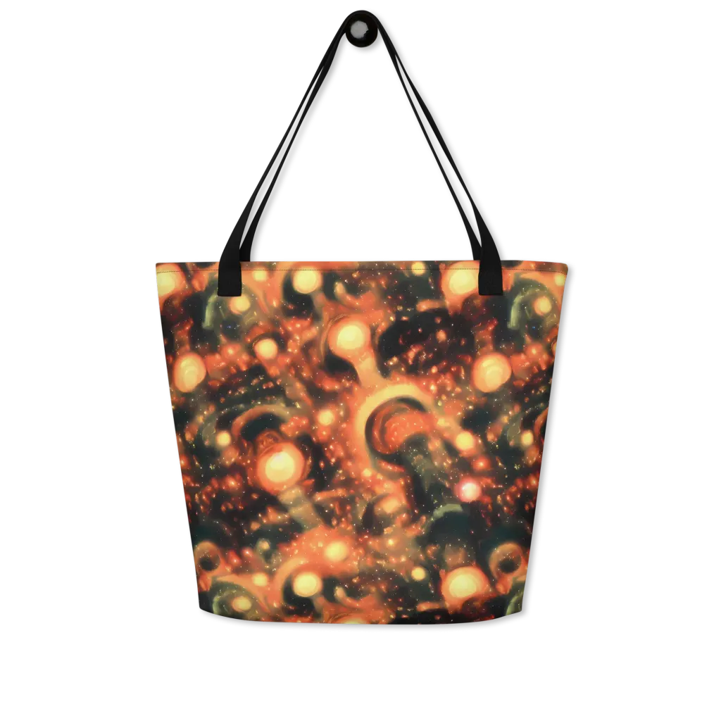 Volcanic Halo on Large Tote Bag W/ Pocket — Front