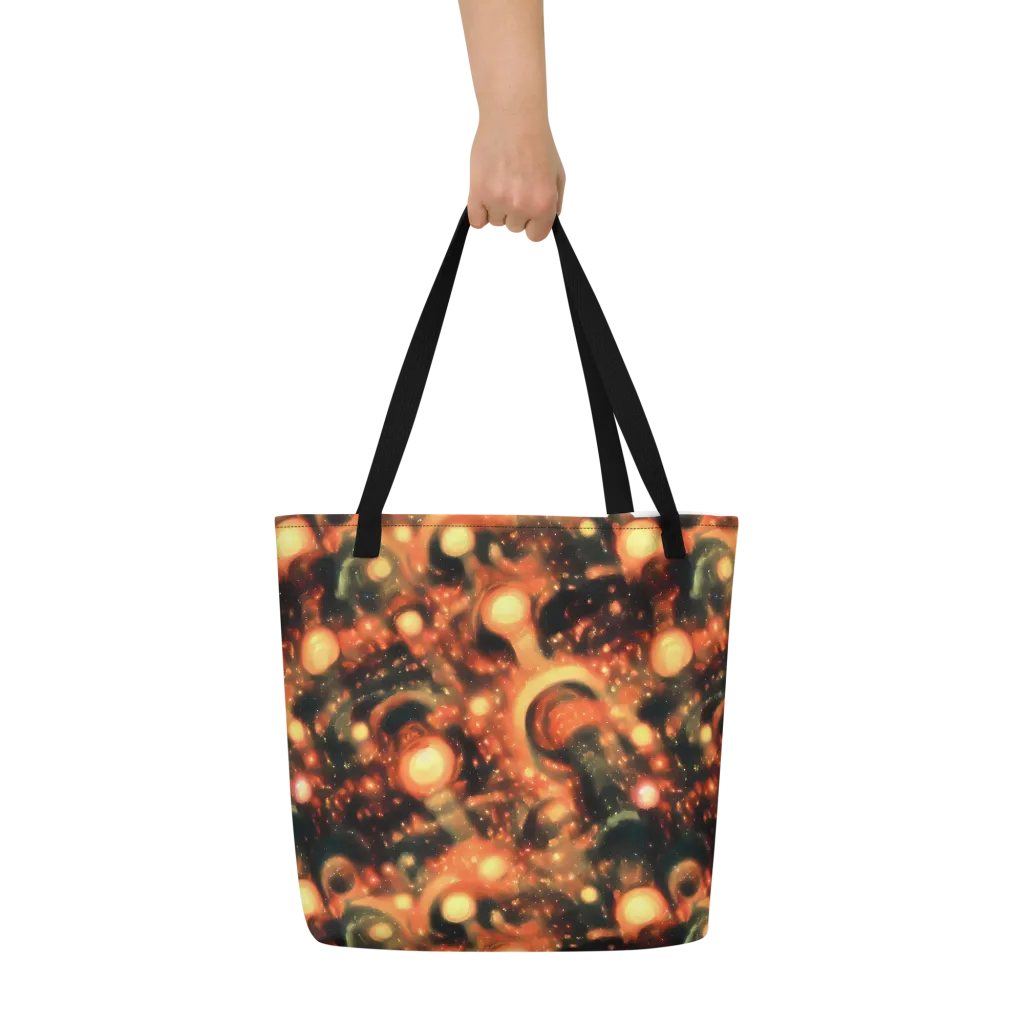 Volcanic Halo on Large Tote Bag W/ Pocket — Front