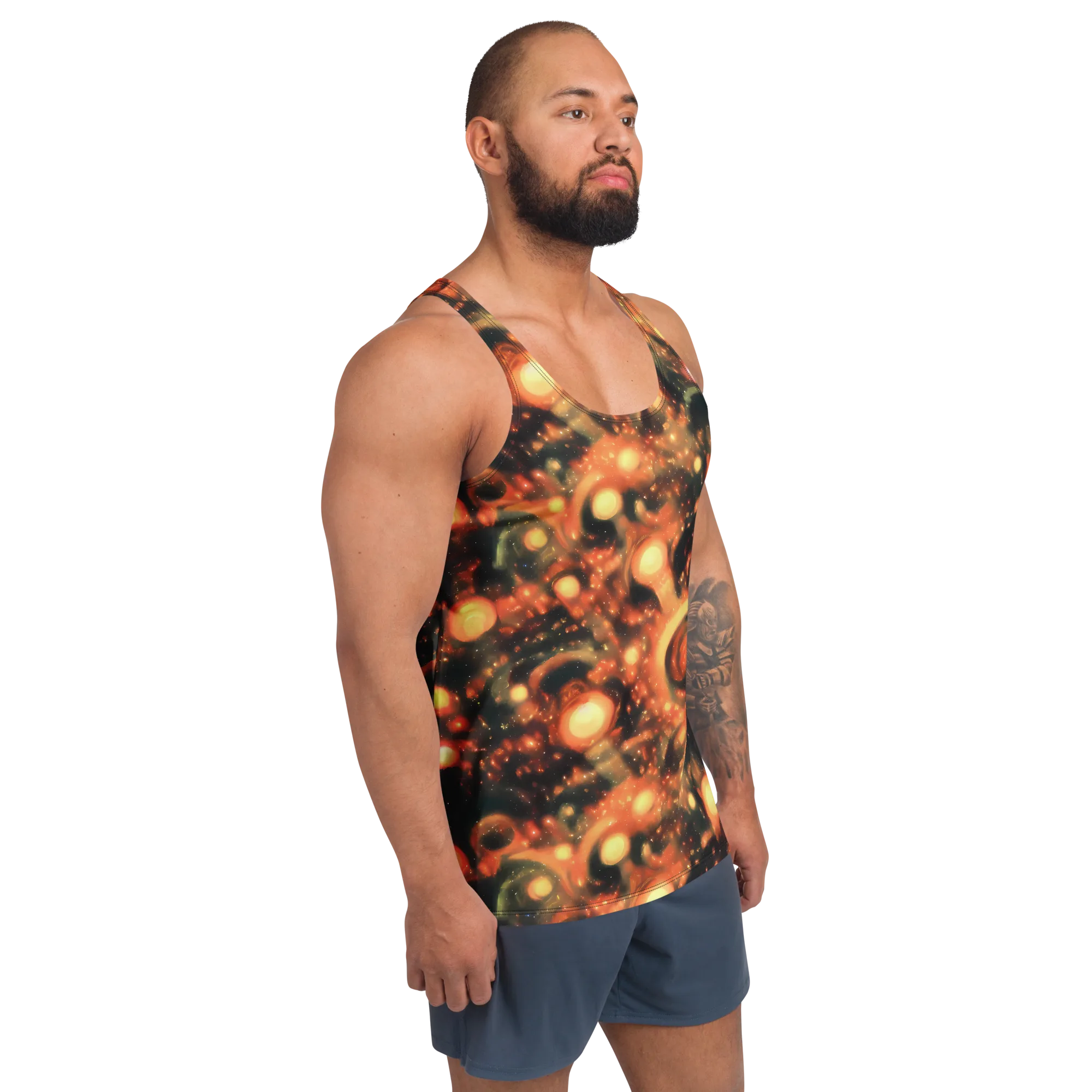 Volcanic Halo on Men's Tank Top — Right Front