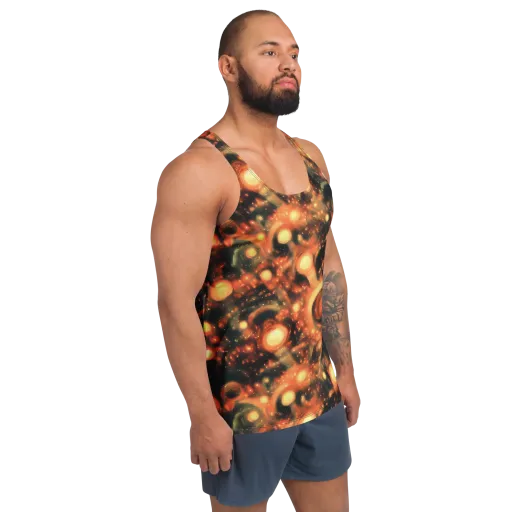 Volcanic Halo on a Men's Tank Top