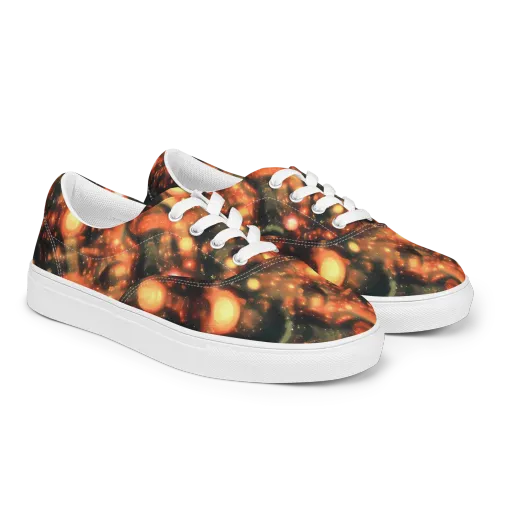 Volcanic Halo on a Men's Lace-Up Canvas Shoes