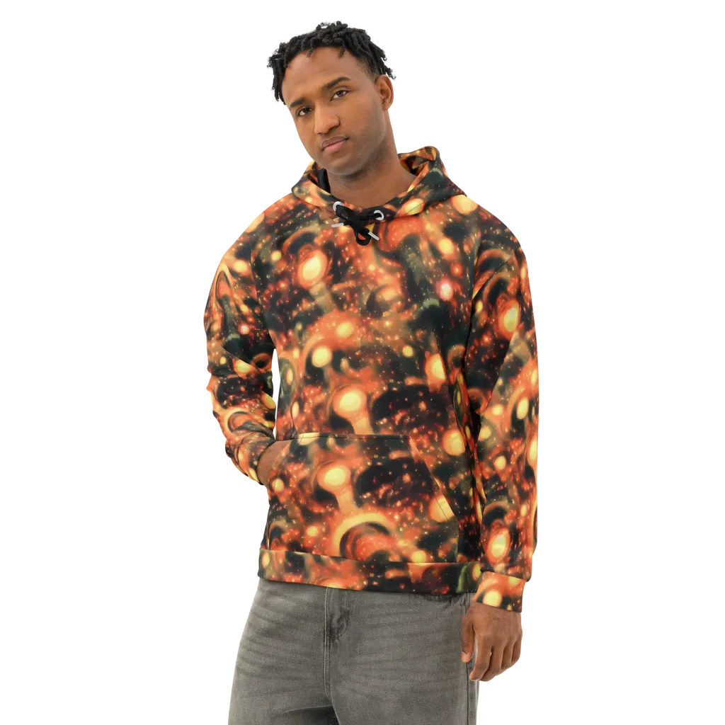 Volcanic Halo on Cotton Hoodie — Left Front