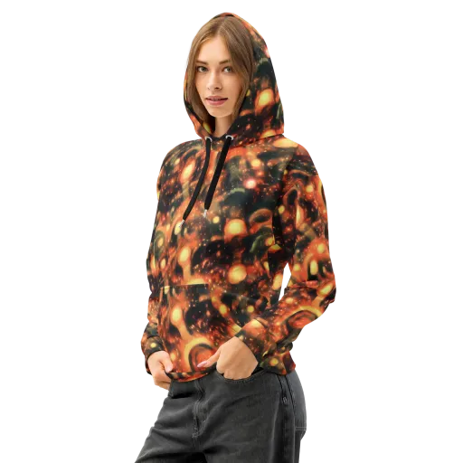 Volcanic Halo on a Cotton Hoodie