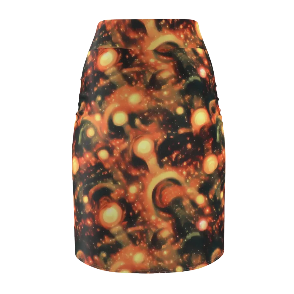 Volcanic Halo on Pencil Skirt — Back