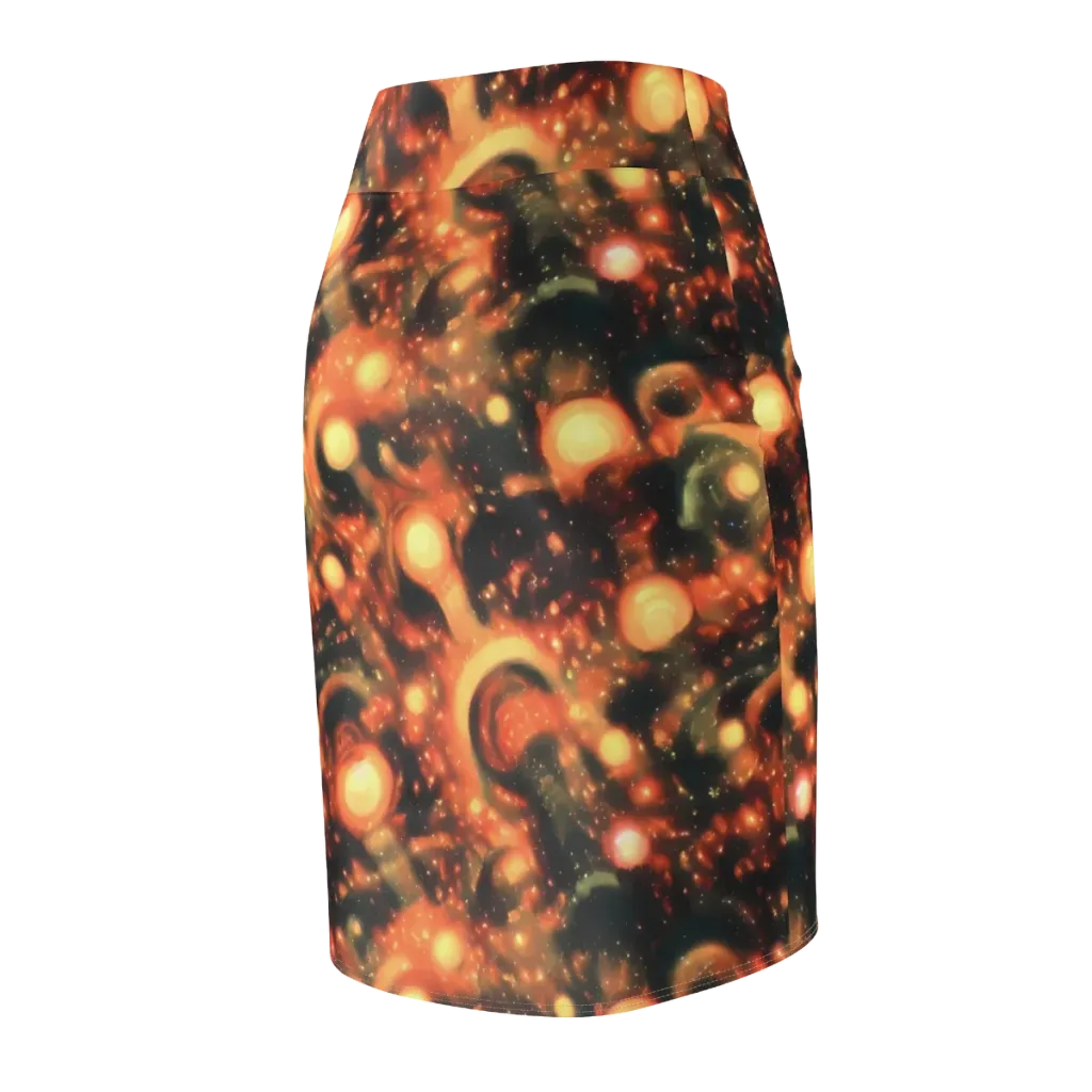 Volcanic Halo on Pencil Skirt — Back Side
