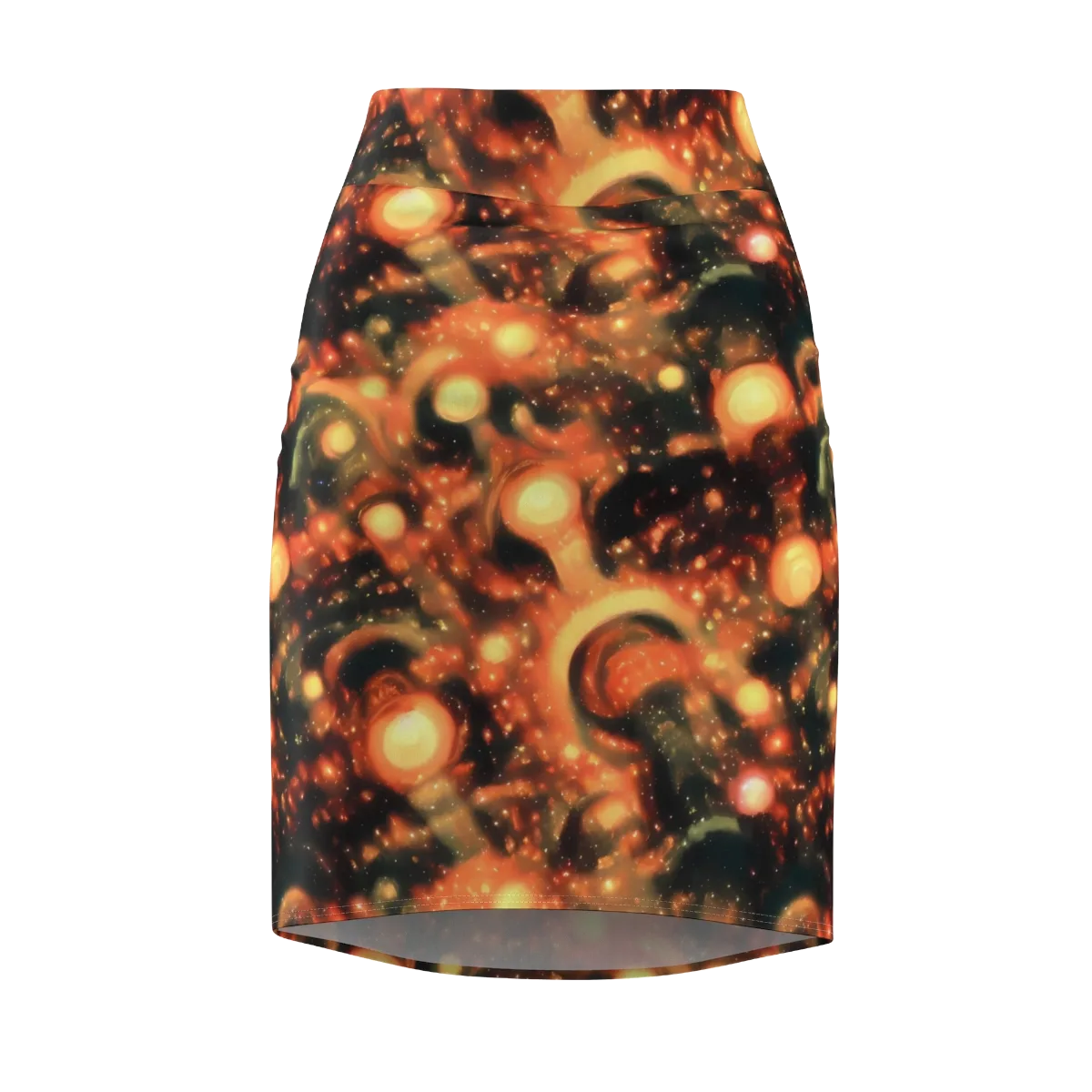 Volcanic Halo on Pencil Skirt — Front