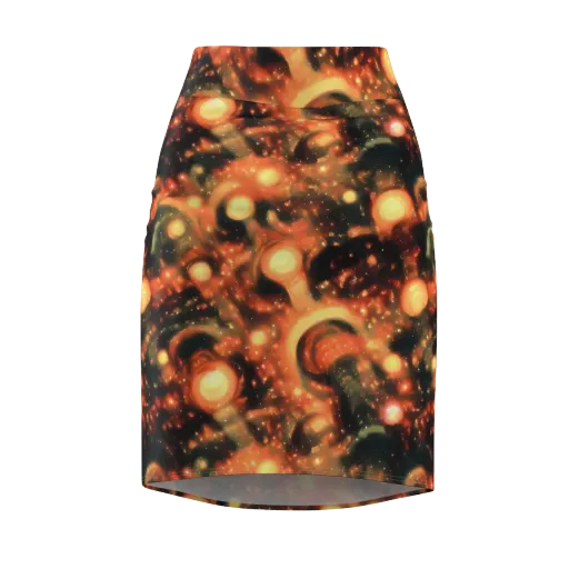 Volcanic Halo on a Pencil Skirt
