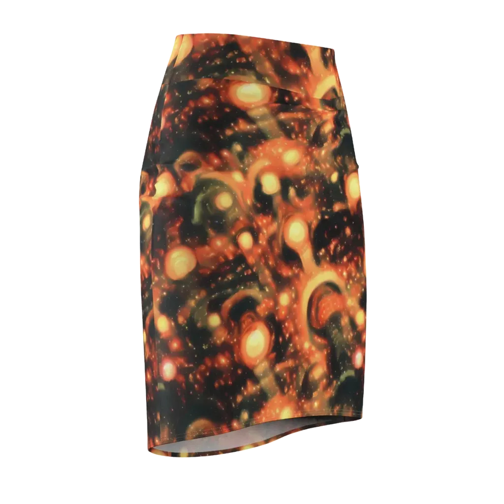 Volcanic Halo on Pencil Skirt — Front Side
