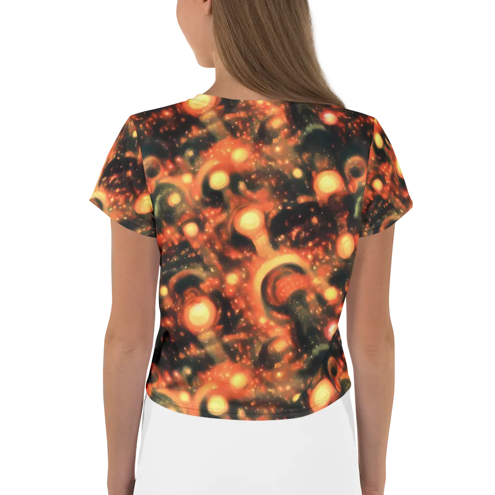 Volcanic Halo on Crop Tee — Back
