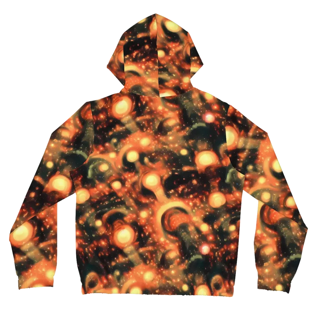Volcanic Halo on Women's Full-Zip Hoodie — Back
