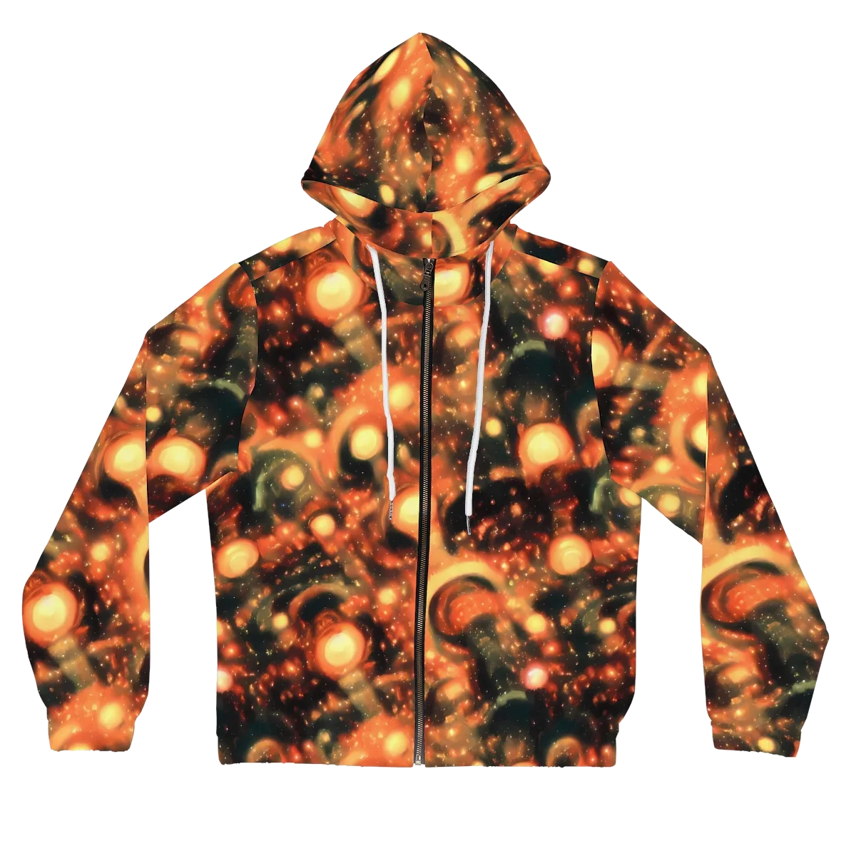 Volcanic Halo on Women's Full-Zip Hoodie — Front