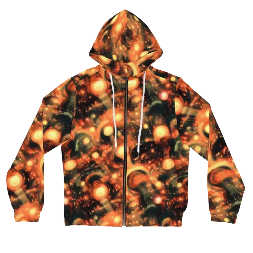Volcanic Halo on a Women's Full-Zip Hoodie