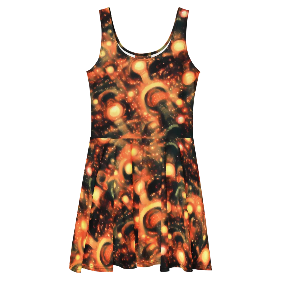 Volcanic Halo on Skater Dress — Front