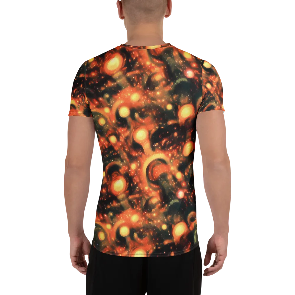 Volcanic Halo on Men's Athletic T-Shirt — Back
