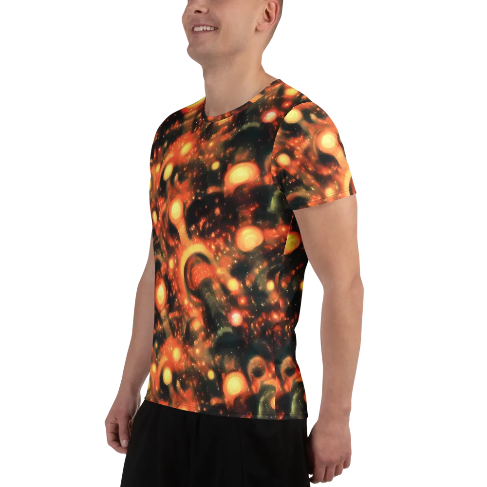 Volcanic Halo on Men's Athletic T-Shirt — Left