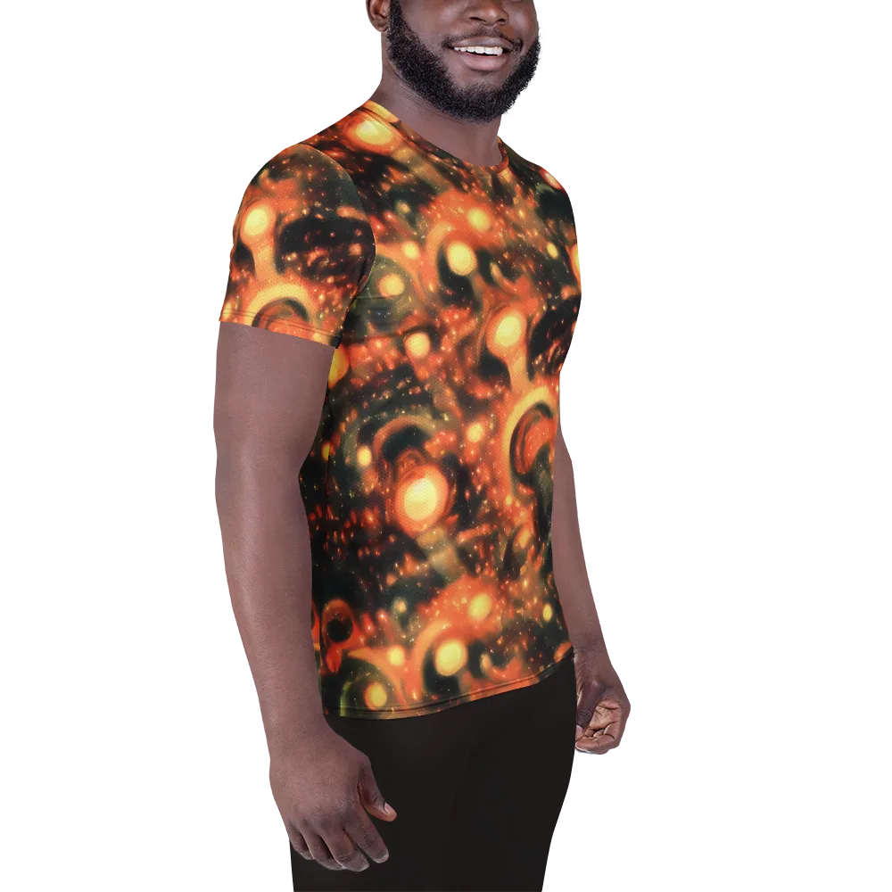 Volcanic Halo on Men's Athletic T-Shirt — Right