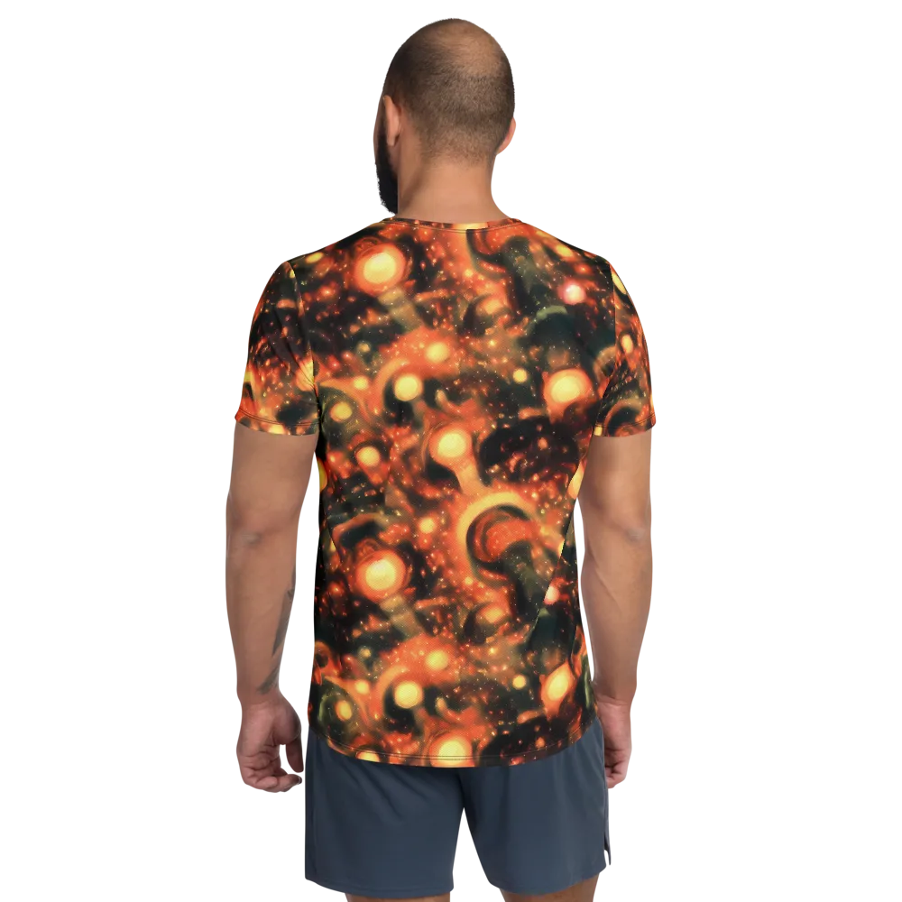 Volcanic Halo on Men's Athletic T-Shirt — Back