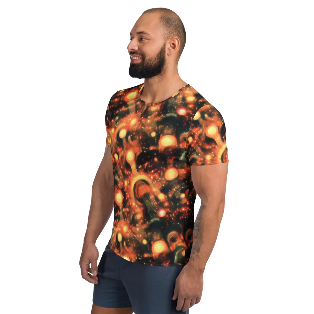 Volcanic Halo on Men's Athletic T-Shirt — Left