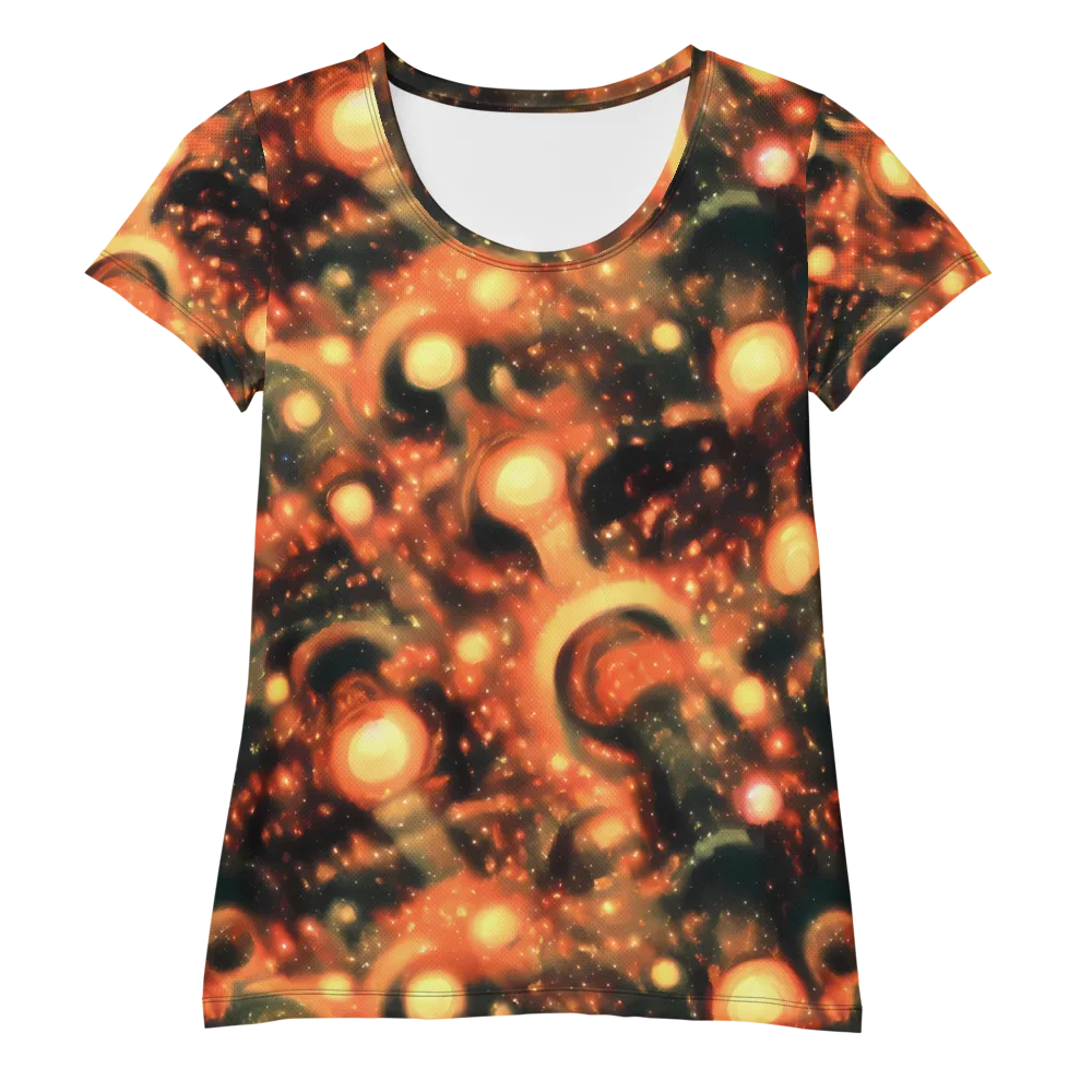 Volcanic Halo on Women's Athletic T-Shirt — Front