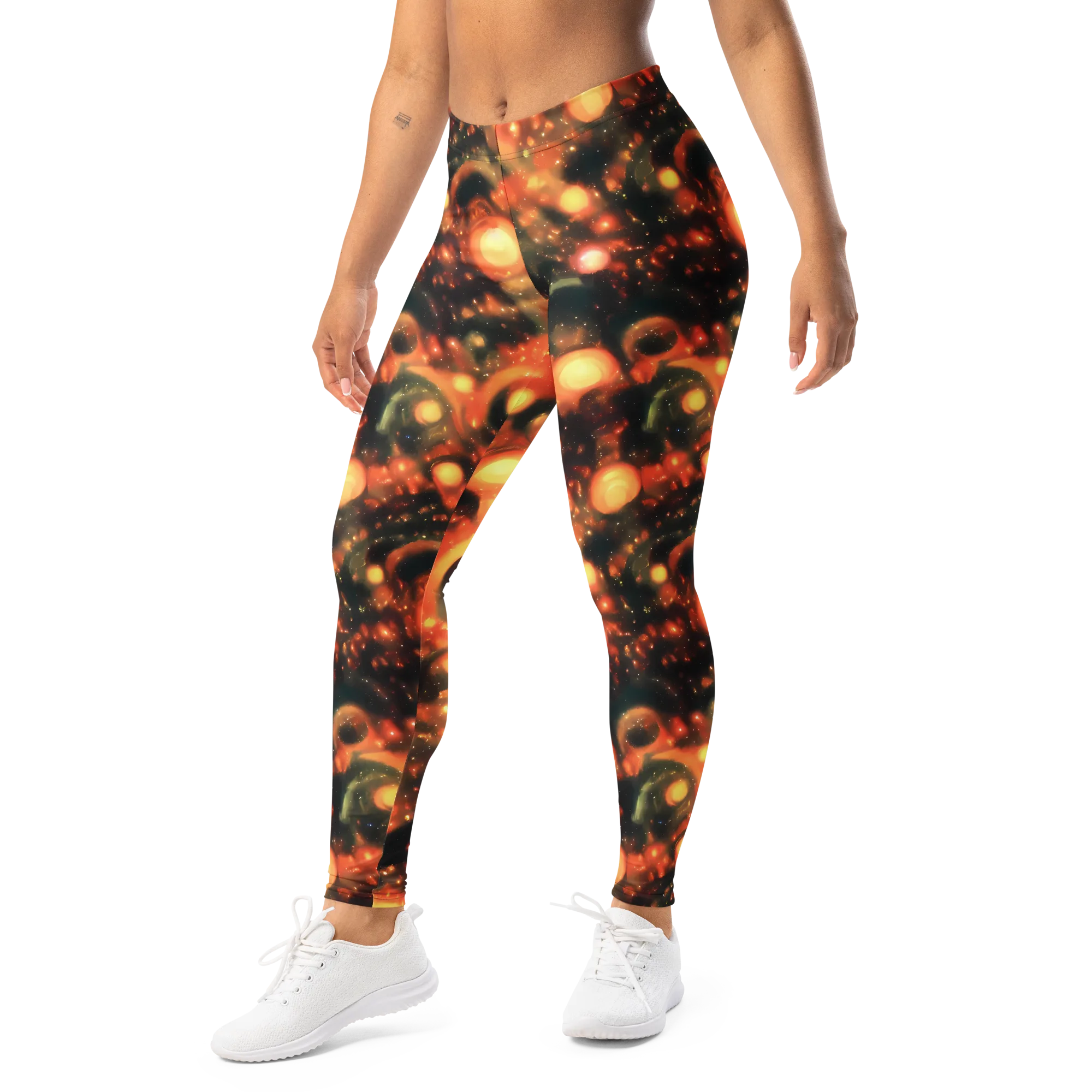 Volcanic Halo on Leggings — Left Front