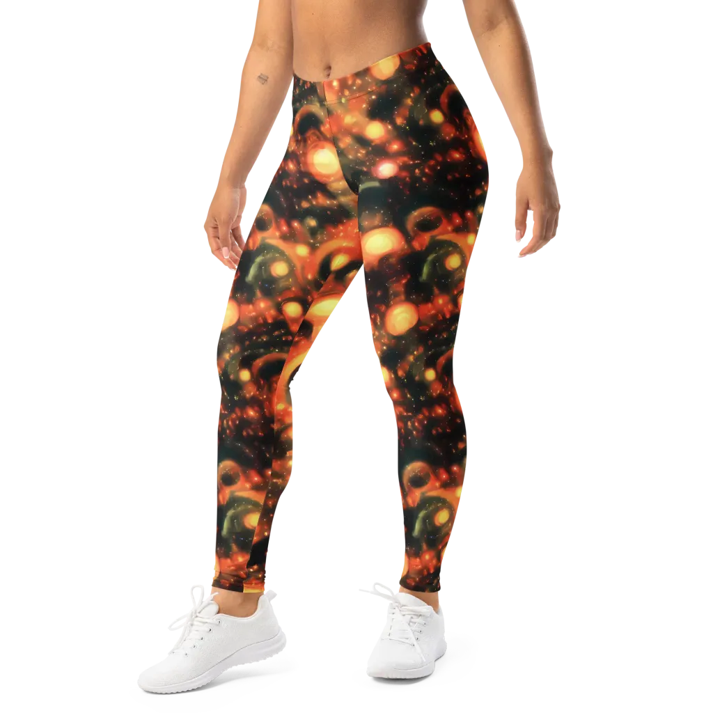 Volcanic Halo on Leggings — Left Front