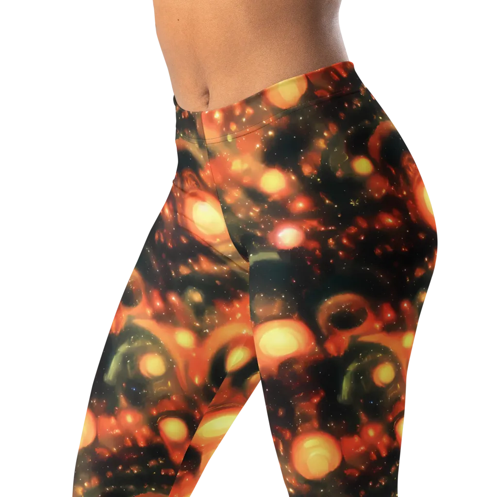 Volcanic Halo on Leggings — Left Front