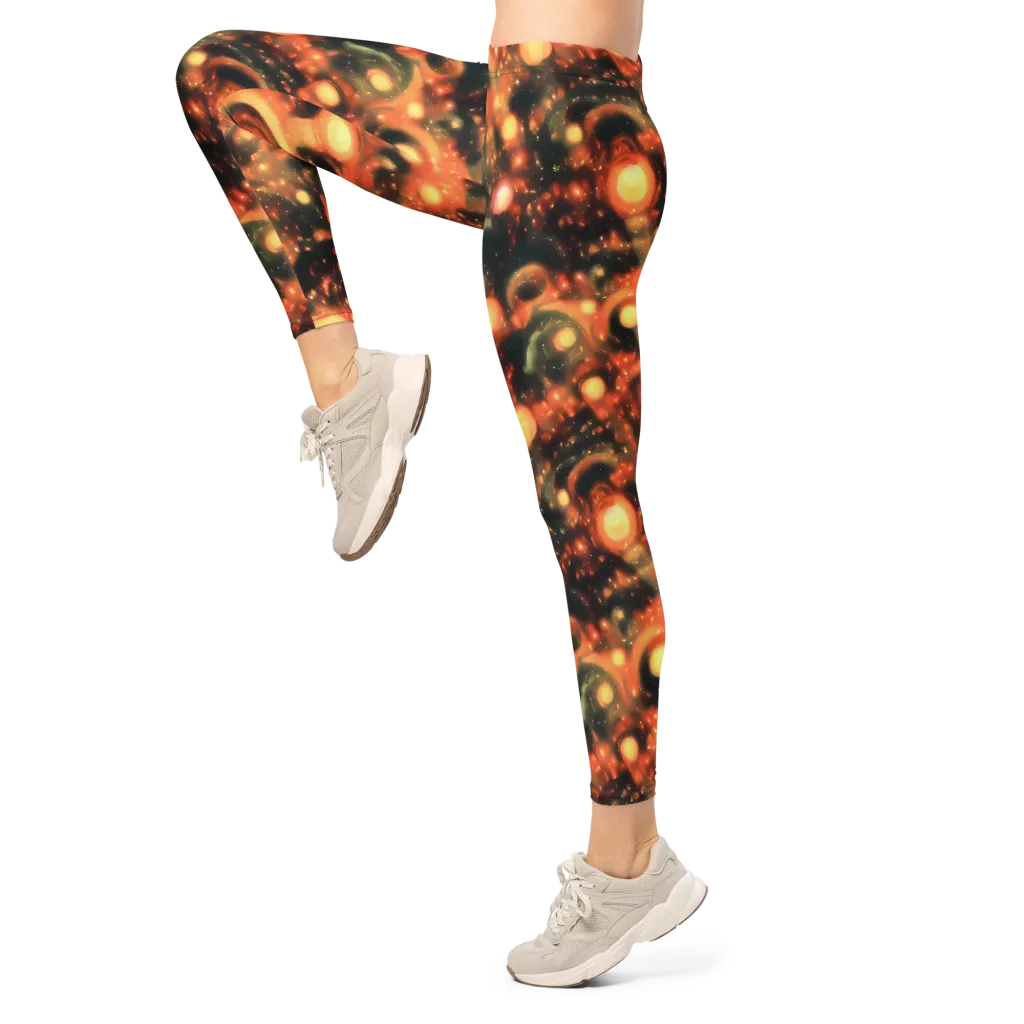 Volcanic Halo on Leggings — Left