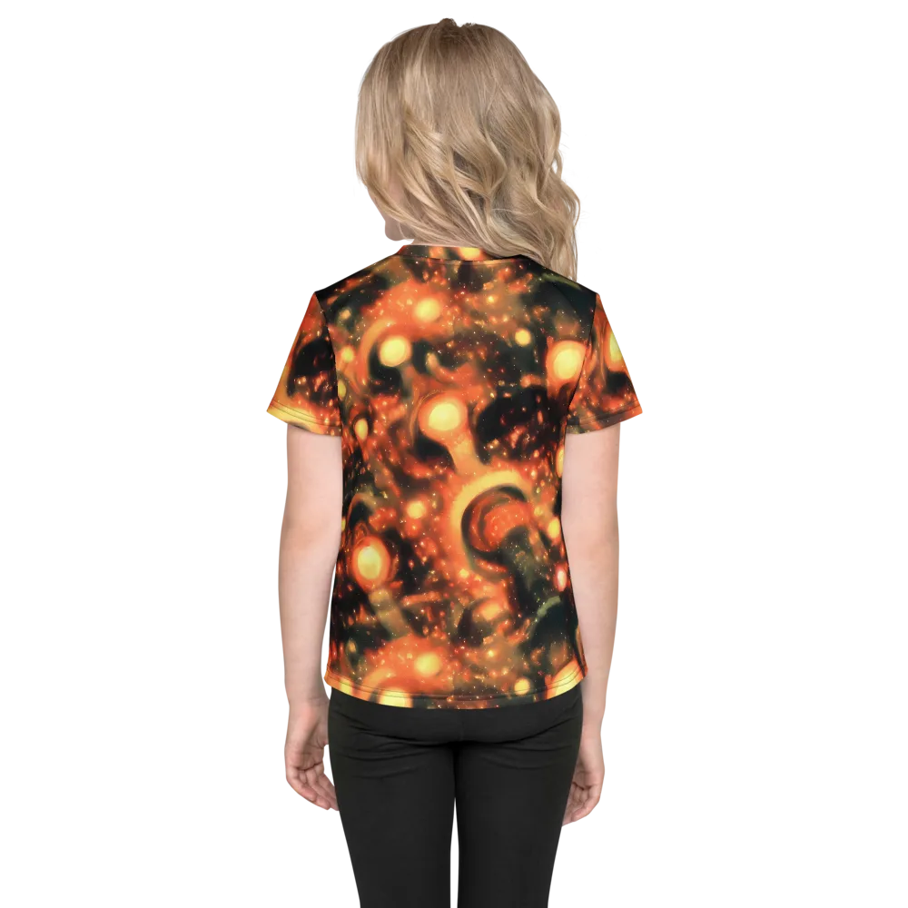Volcanic Halo on Kids Crew Neck T-Shirt — Back