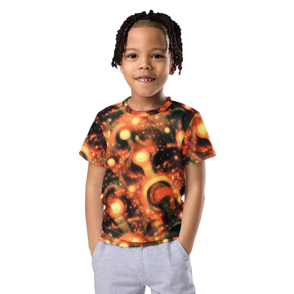Volcanic Halo on Kids Crew Neck T-Shirt — Front