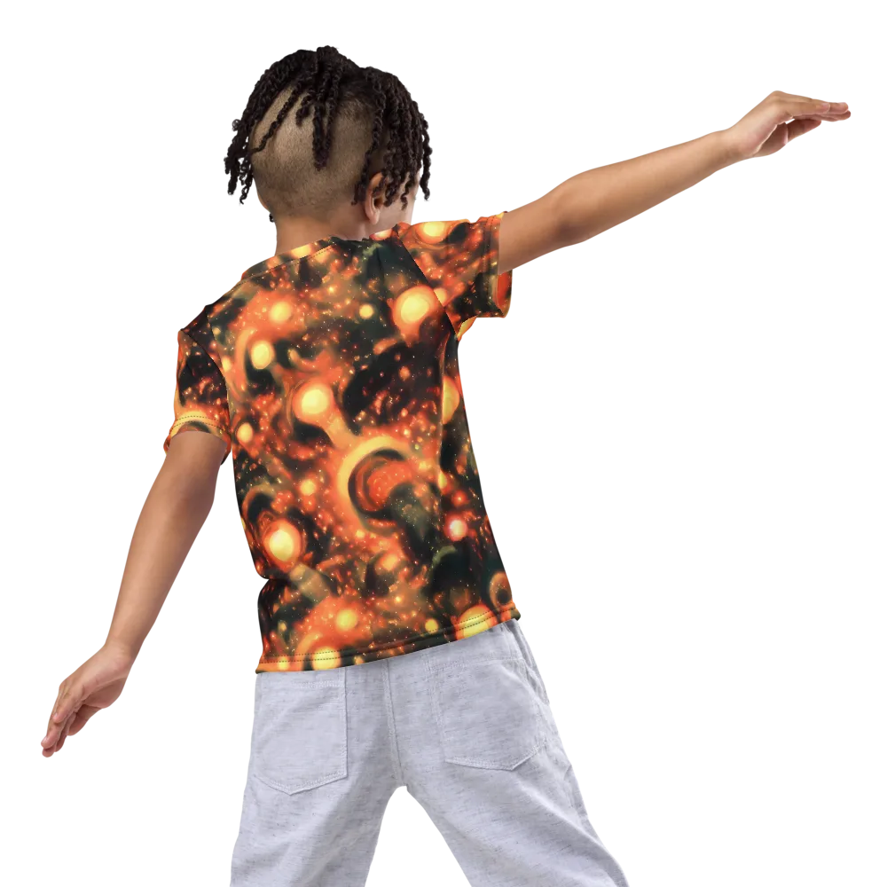 Volcanic Halo on Kids Crew Neck T-Shirt — Back
