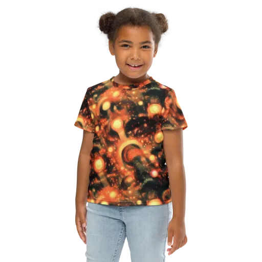 Volcanic Halo on a Kids Crew Neck T-Shirt