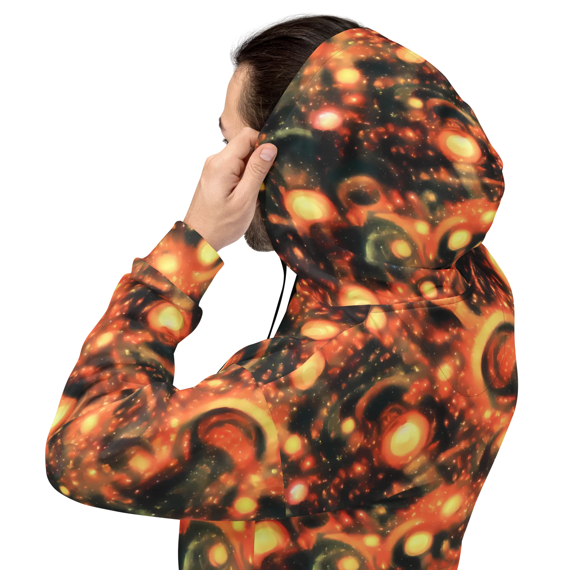 Volcanic Halo on Hoodie — Back
