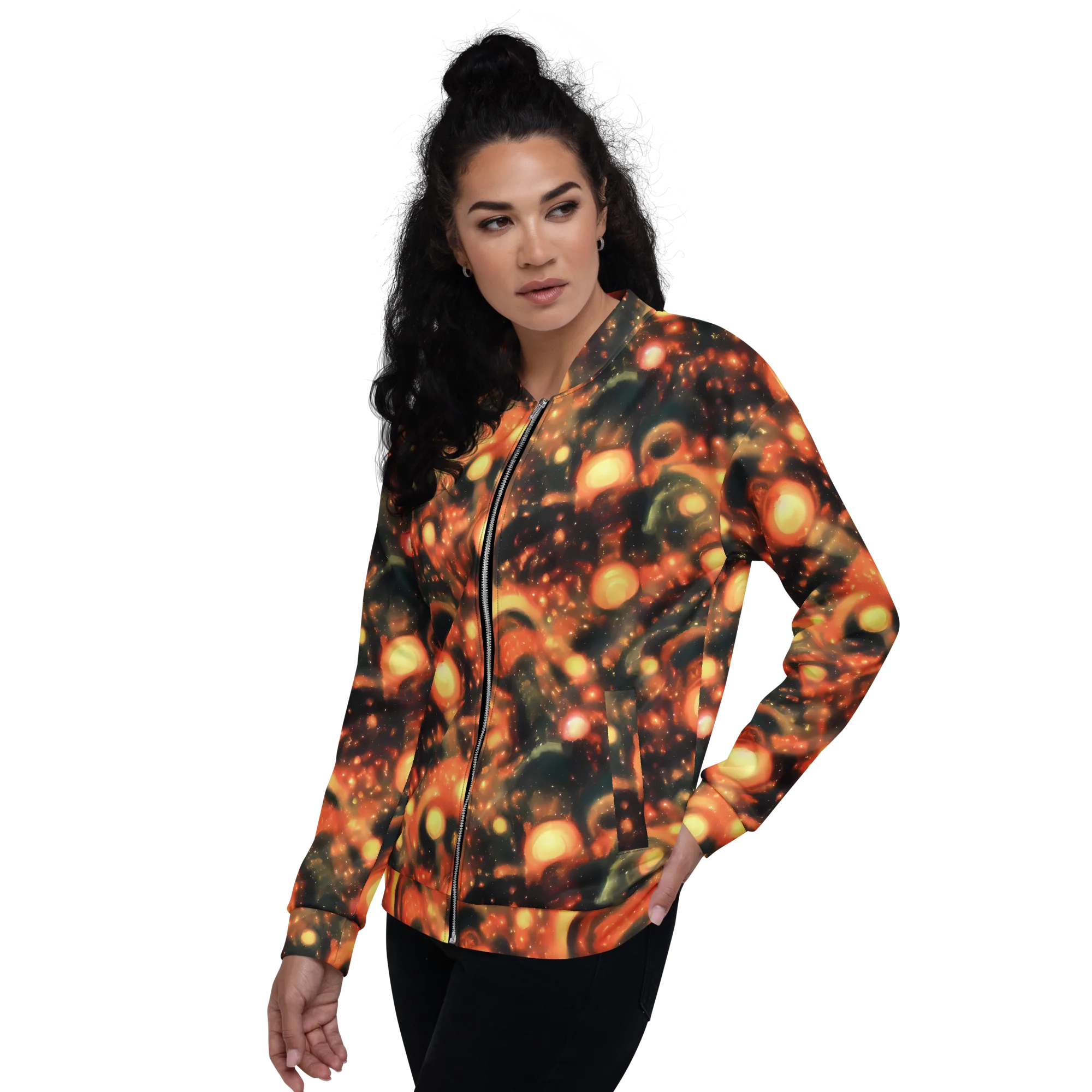 Volcanic Halo on Bomber Jacket — Left