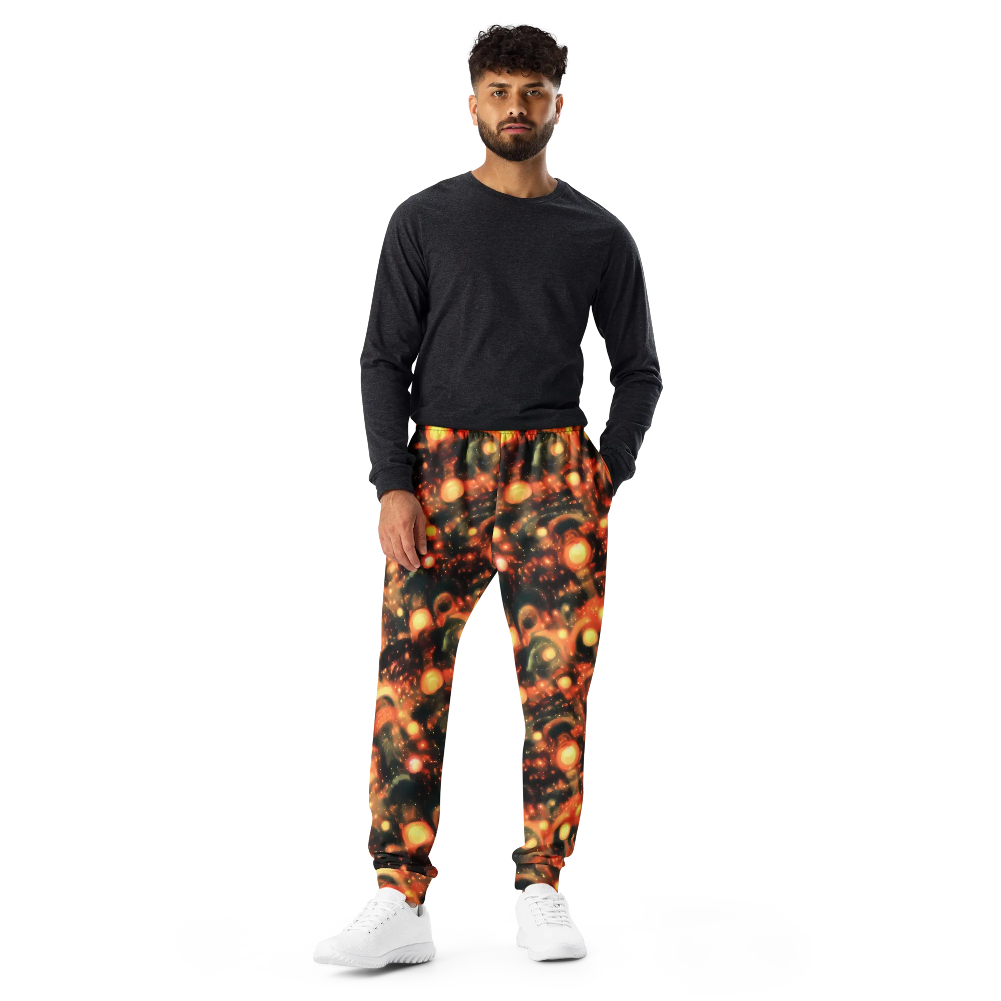 Volcanic Halo on Men's Joggers — Front