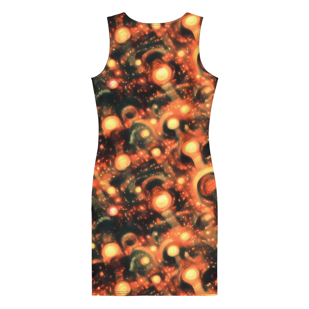 Volcanic Halo on Bodycon Dress — Back