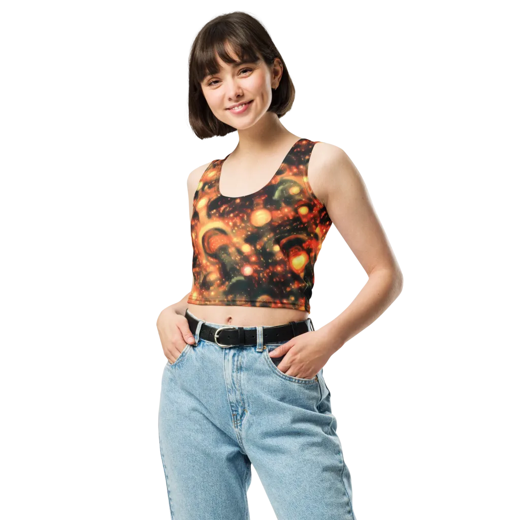 Volcanic Halo on Crop Top — Front