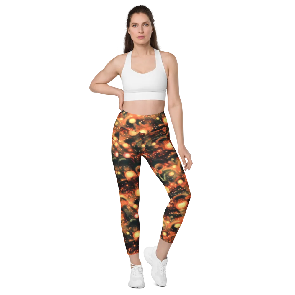 Volcanic Halo on Leggings with Pockets — Front