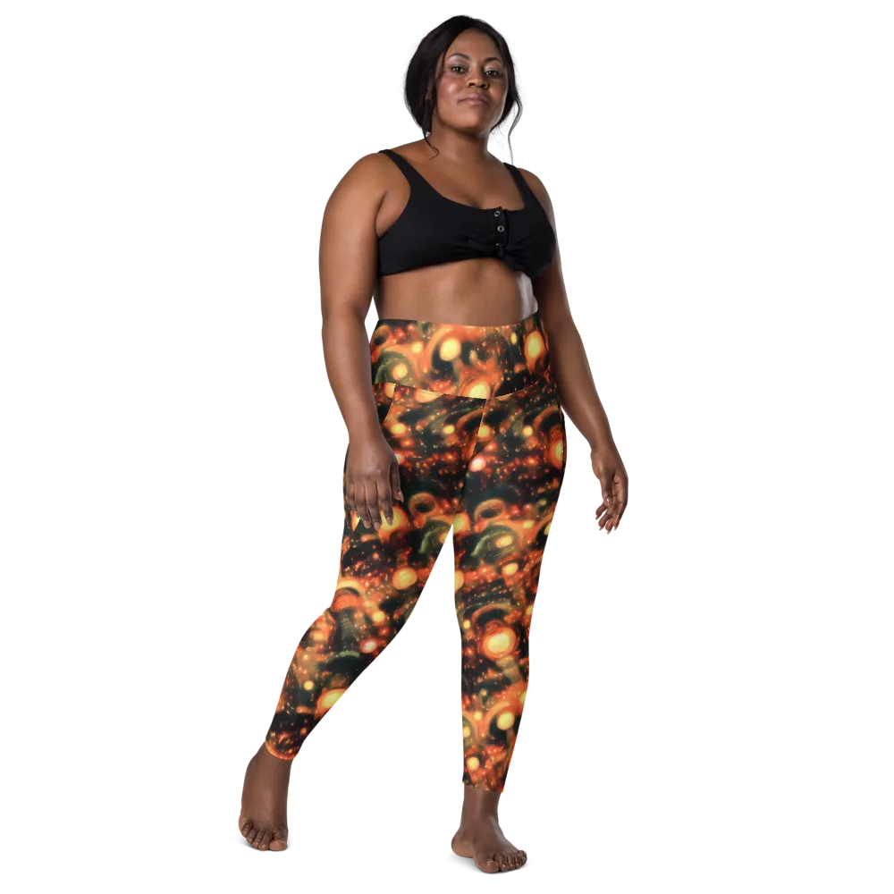 Volcanic Halo on Leggings with Pockets — Front
