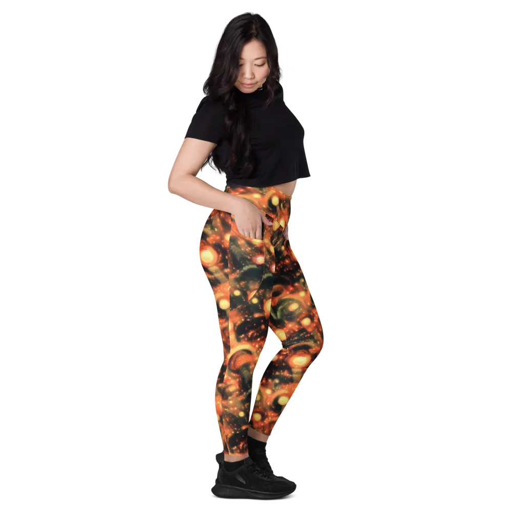Volcanic Halo on Leggings with Pockets — Right