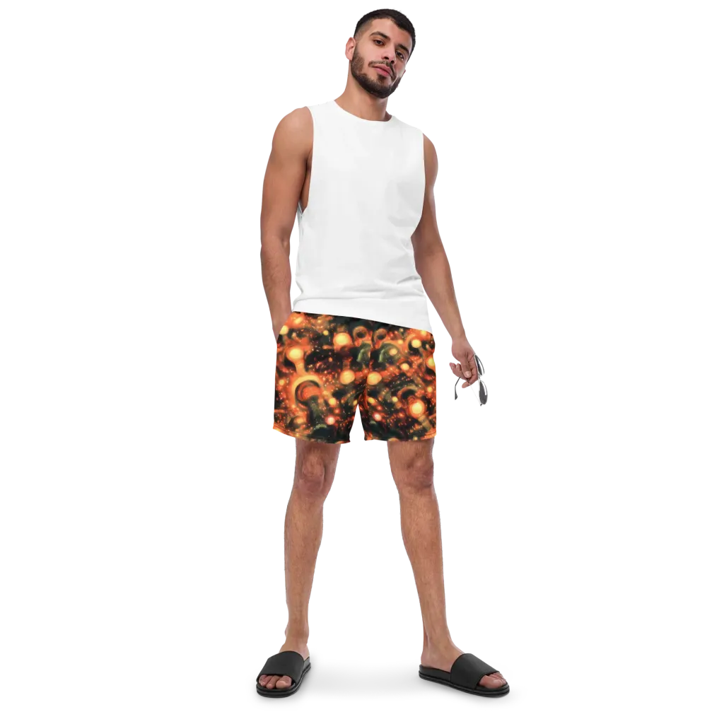 Volcanic Halo on Swim Trunks — Front