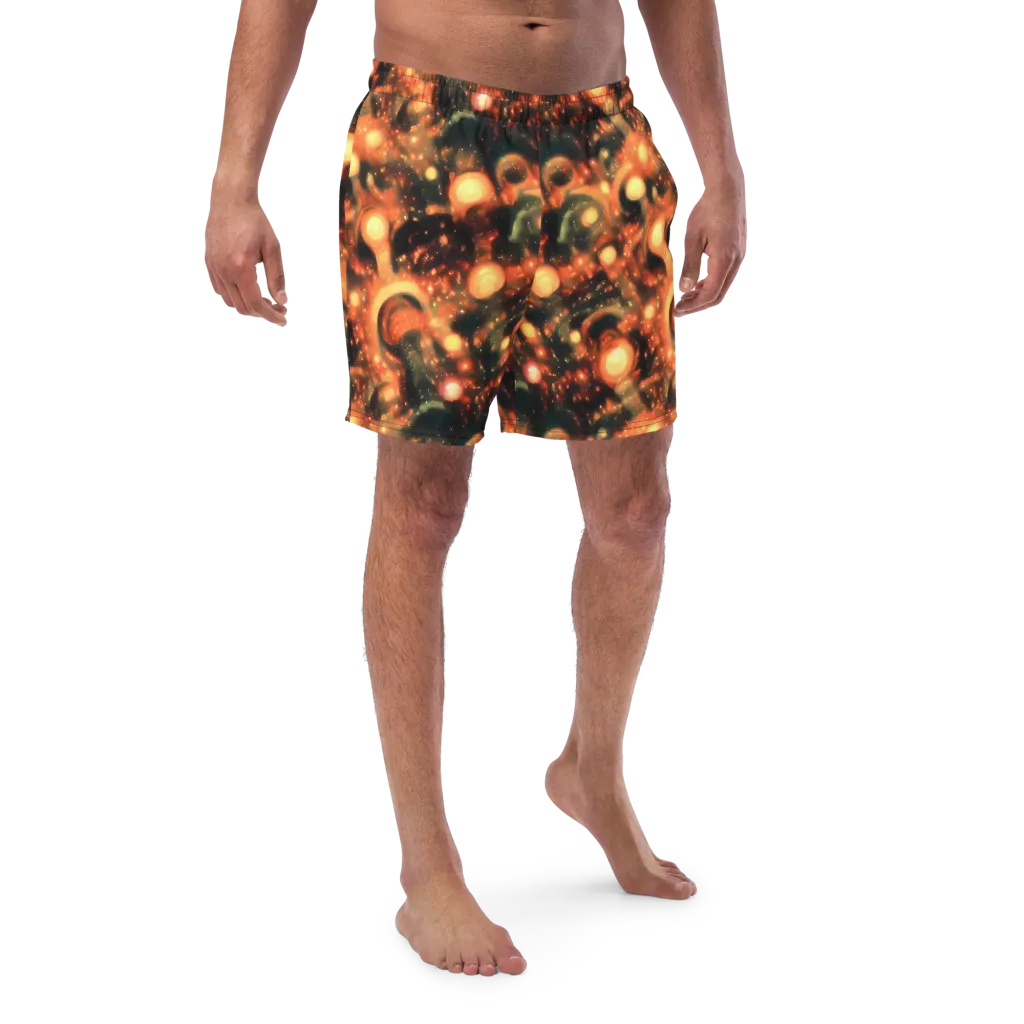 Volcanic Halo on Swim Trunks — Front