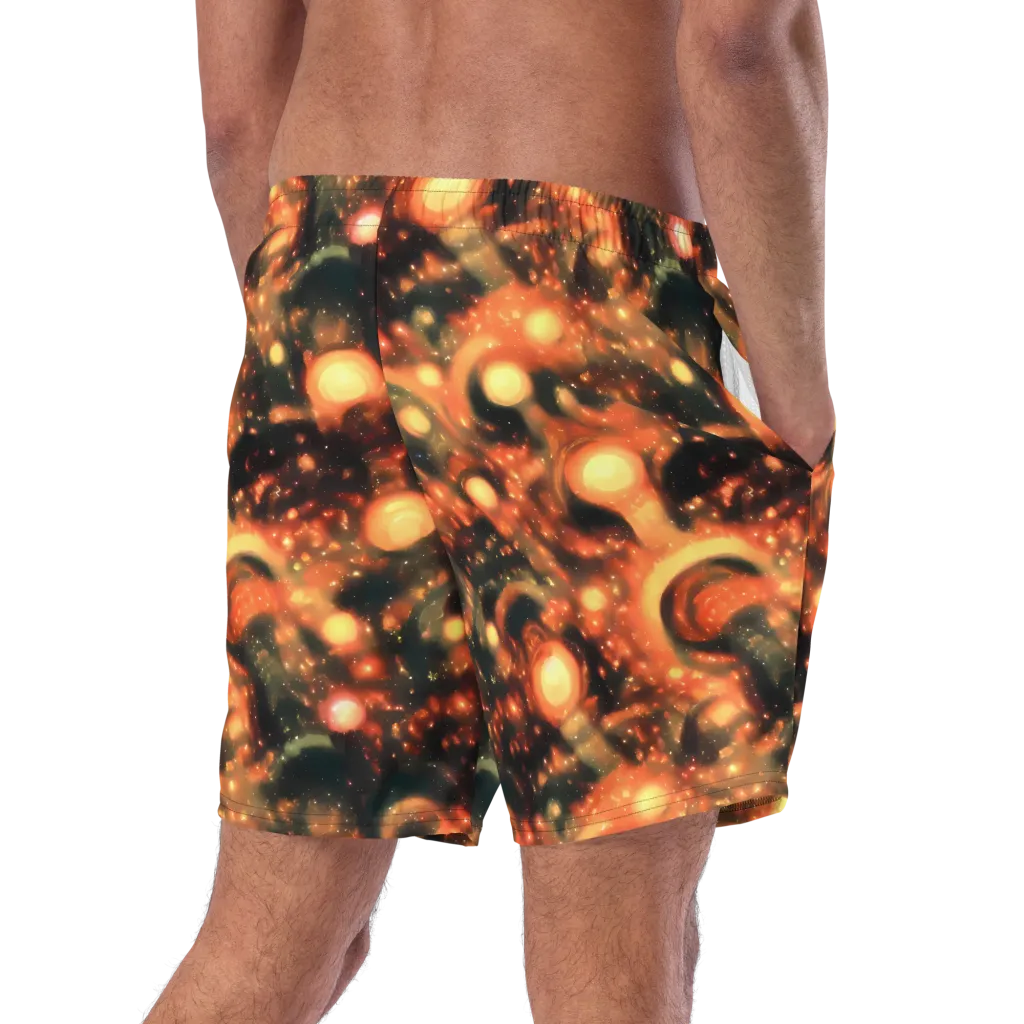 Volcanic Halo on Swim Trunks — Right Back