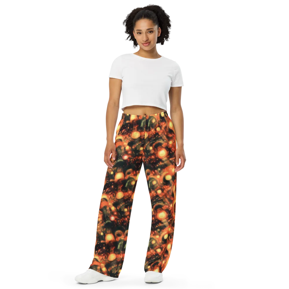 Volcanic Halo on Wide-Leg Pants — Front