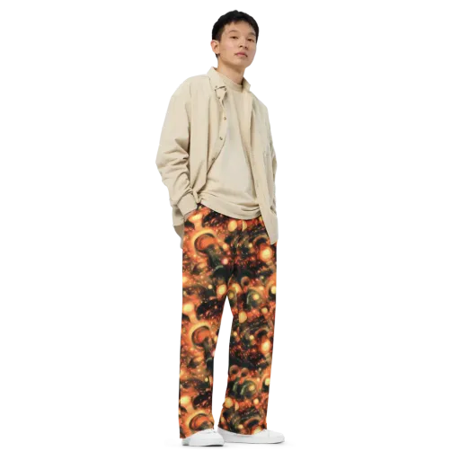 Volcanic Halo on a Wide-Leg Pants