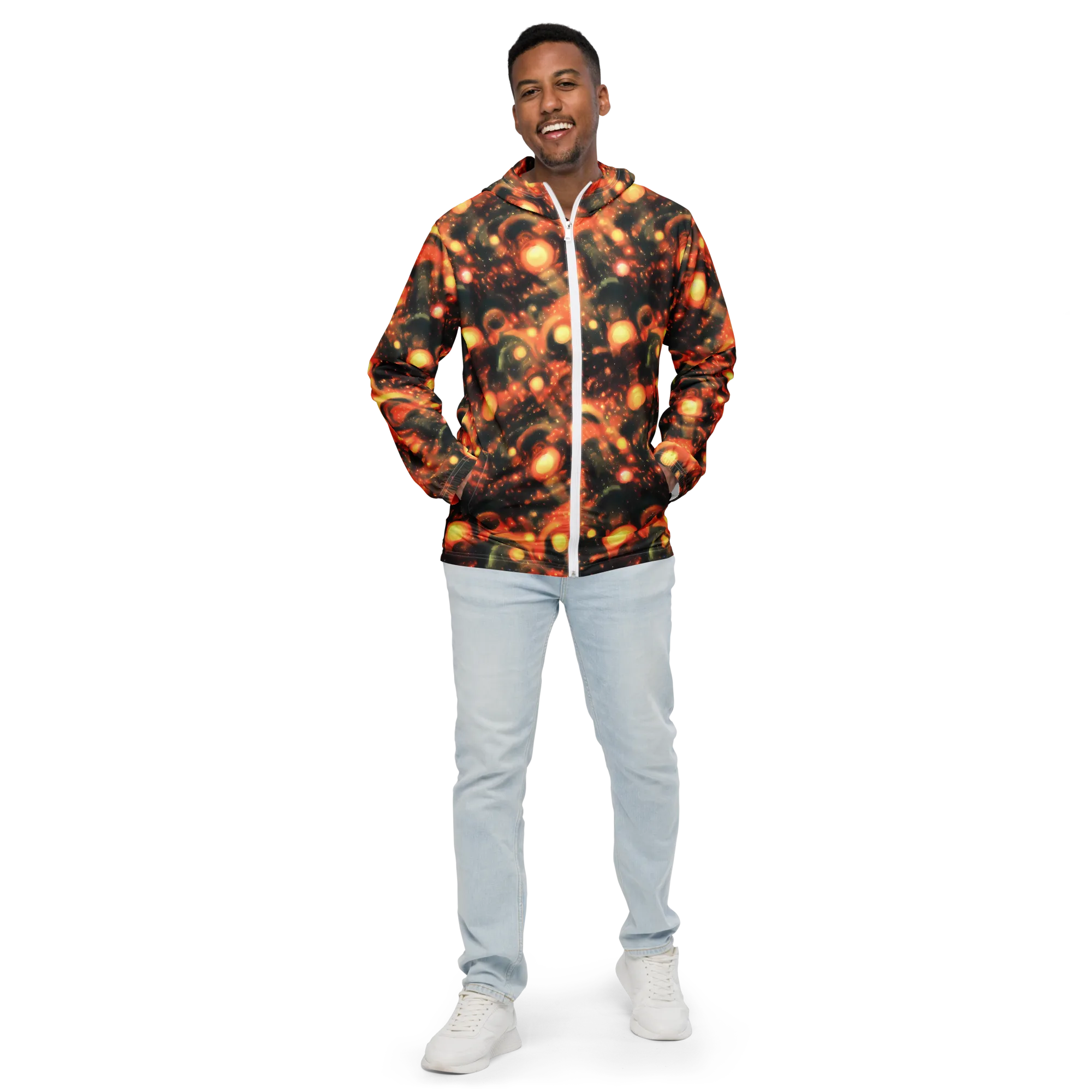 Volcanic Halo on Men's Windbreaker — Front