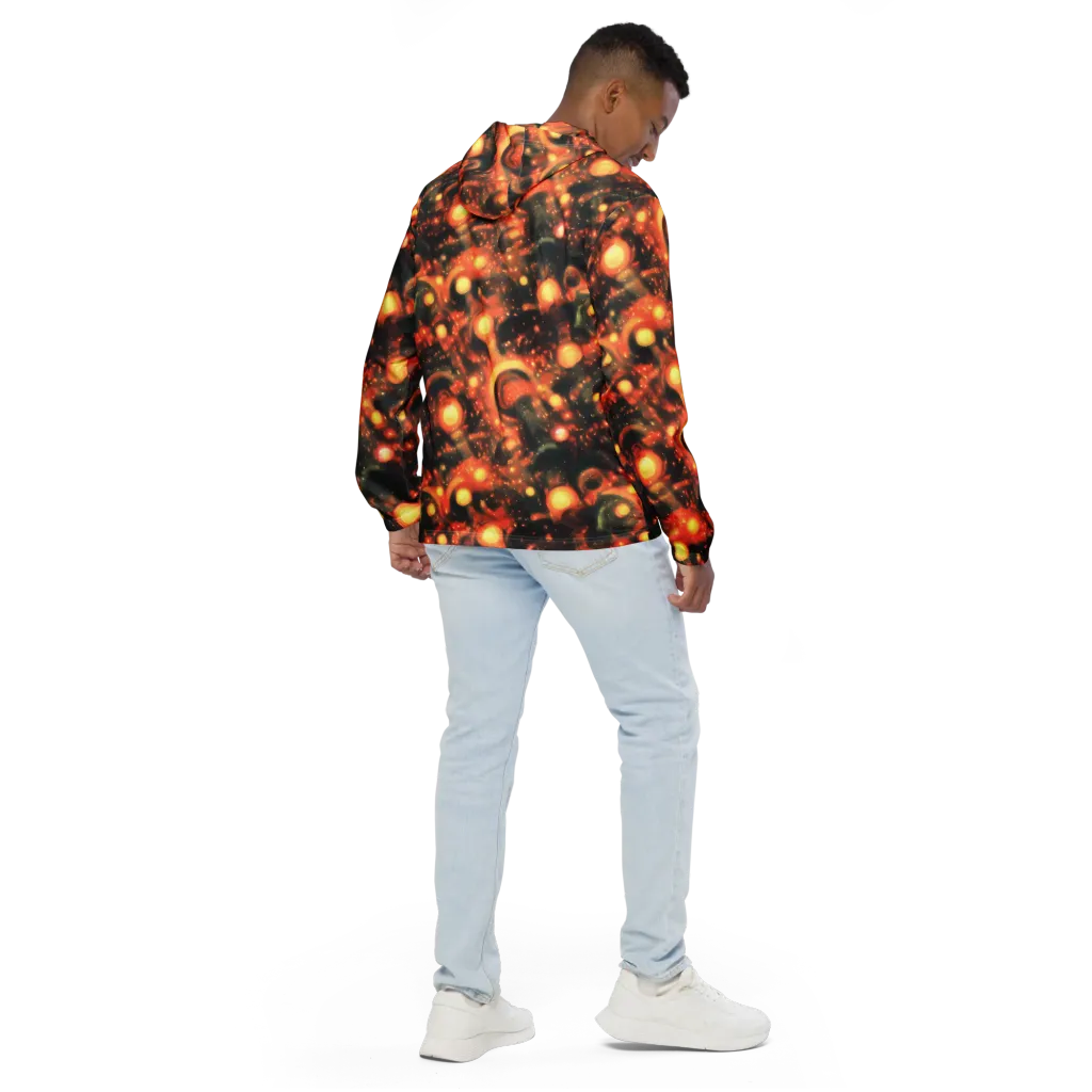 Volcanic Halo on Men's Windbreaker — Back