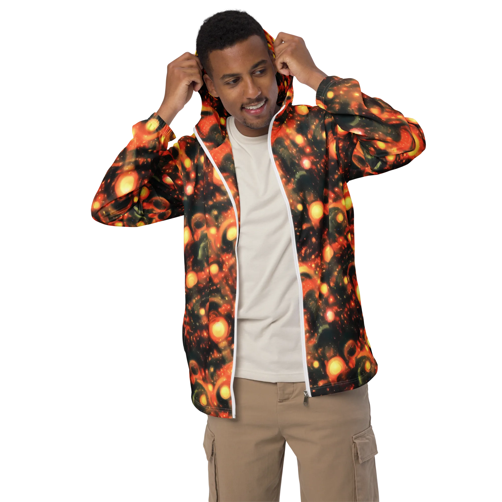 Volcanic Halo on Men's Windbreaker — Front
